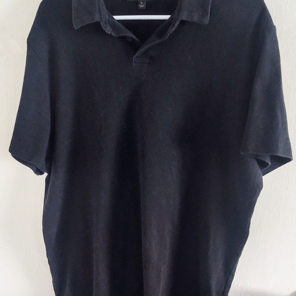Men's Black Polo Shirt Banana Republic. Size XL. Cotton Short Slv.